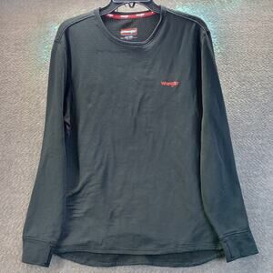 Wrangler Long Sleeve Men Performance Shirt Large Black Stretch